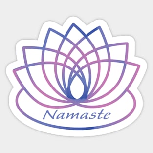 Namaste Purple and Pink Lotus Flower Sticker